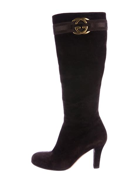 suede knee boots gucci|gucci boots heels.